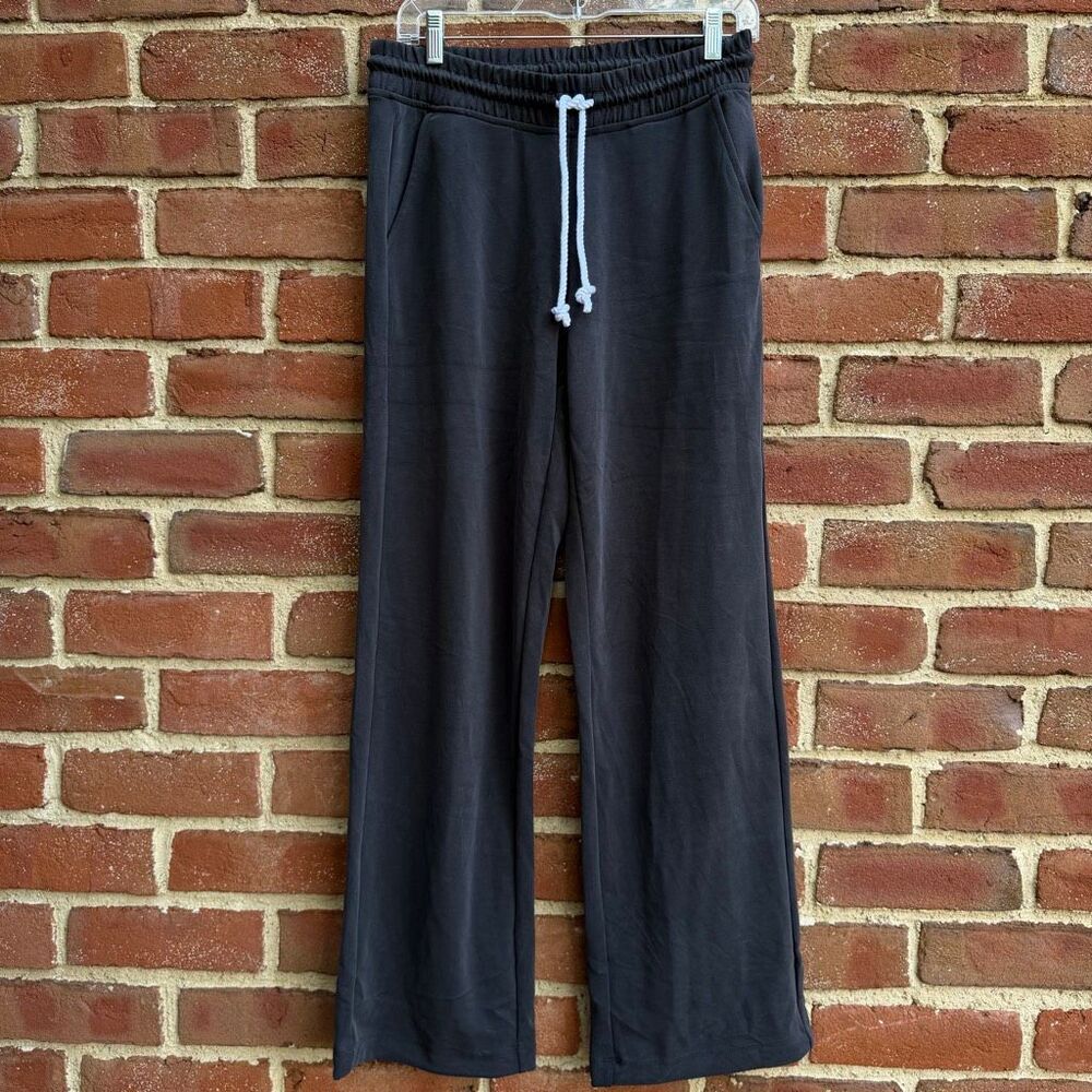 Athleta $99 Women's Seasoft Mid Rise Straight Lounge Pants black S NEW